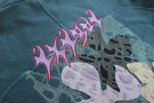 Load image into Gallery viewer, IKIGAI FLOWER PATCH EMBROIDERED COLLAGE ON HELLY HANSEN FLEECE