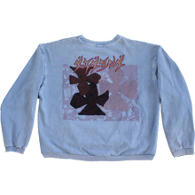 Load image into Gallery viewer, IKIGAI FLOWER PATCH EMBROIDERED COLLAGE ON REWORKED VINTAGE CREWNECK