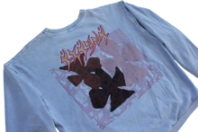 Load image into Gallery viewer, IKIGAI FLOWER PATCH EMBROIDERED COLLAGE ON REWORKED VINTAGE CREWNECK