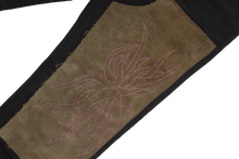 Load image into Gallery viewer, FLORA EMBROIDERED KNEE PATCH PANT 31"