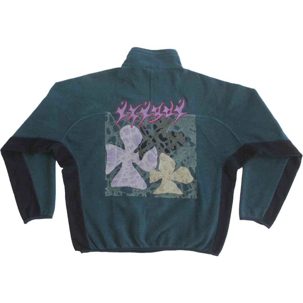 IKIGAI FLOWER PATCH EMBROIDERED COLLAGE ON HELLY HANSEN FLEECE